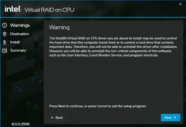 Intel® Virtual RAID on CPU (Intel® VROC) Graphical User Interface (GUI ...