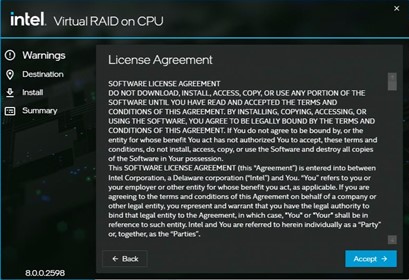 Intel® Virtual RAID on CPU (Intel® VROC) Graphical User Interface (GUI ...