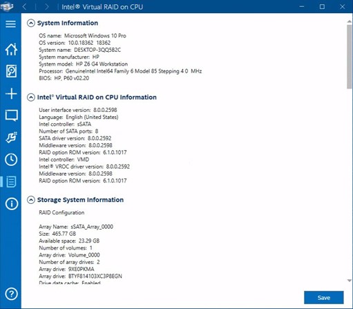Intel® Virtual RAID on CPU (Intel® VROC) Graphical User Interface (GUI ...