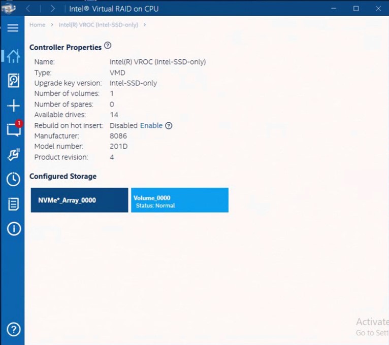 Intel® Virtual RAID on CPU (Intel® VROC) RAID Volume Creation Using the ...
