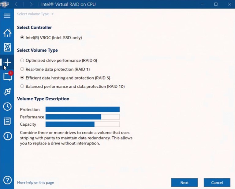 Intel® Virtual RAID on CPU (Intel® VROC) RAID Volume Creation Using the ...