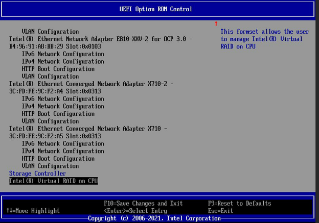 Intel Virtual RAID on CPU