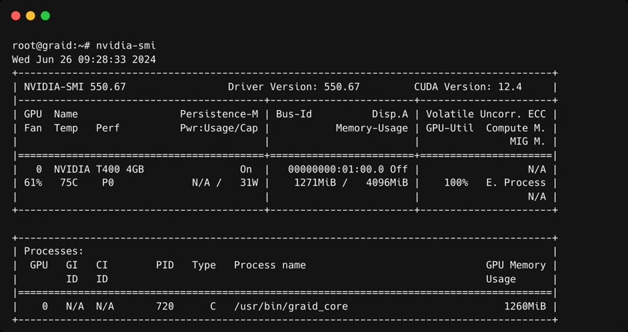 CentOS RHEL NVIDIA SMI Output