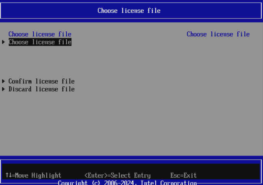 Choose license file