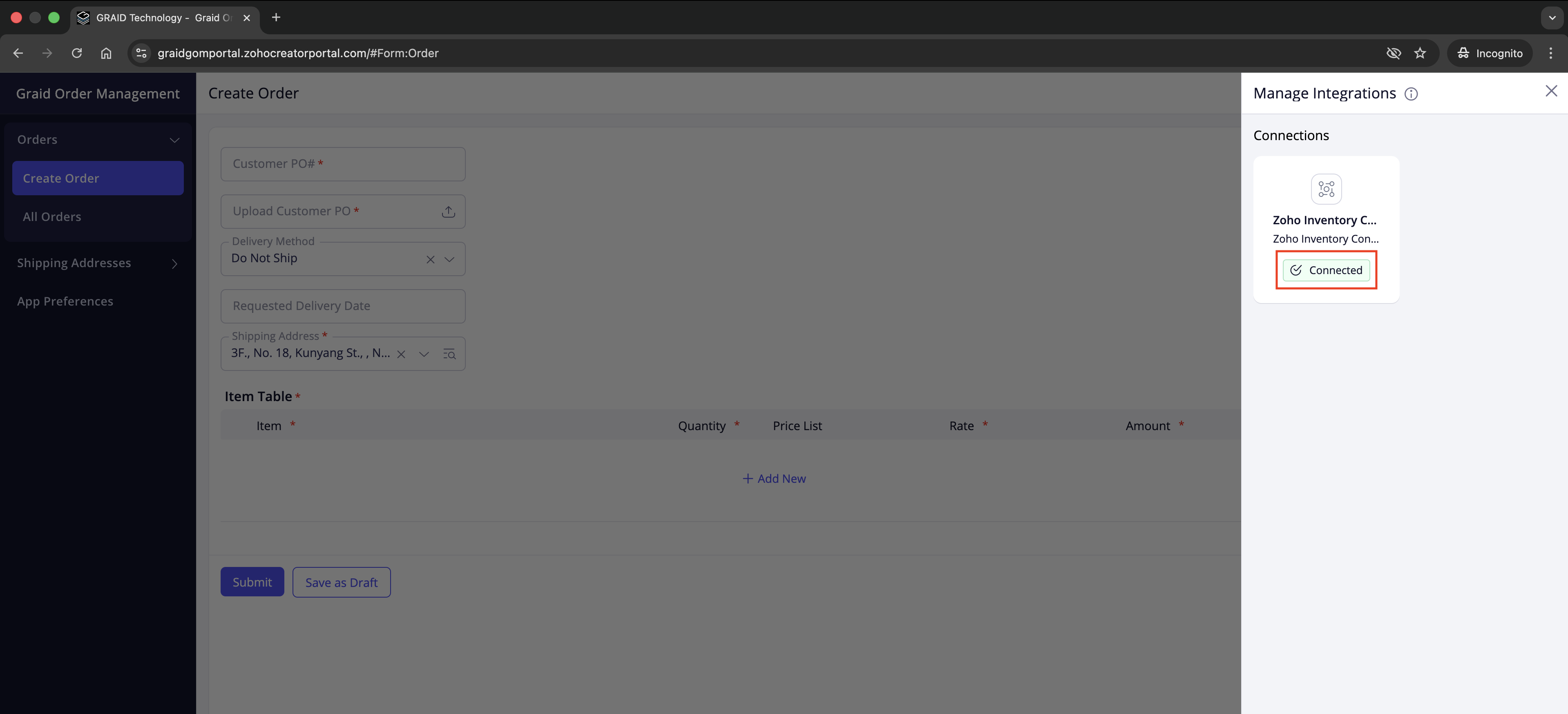 Check connection status