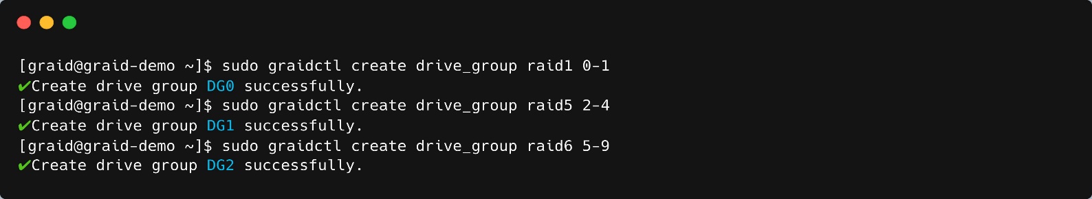 Create Drive Group Output