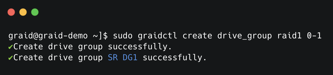 Create Drive Group Output