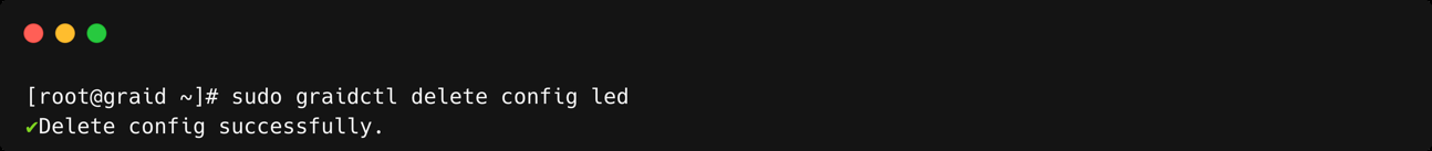 Delete Config Output