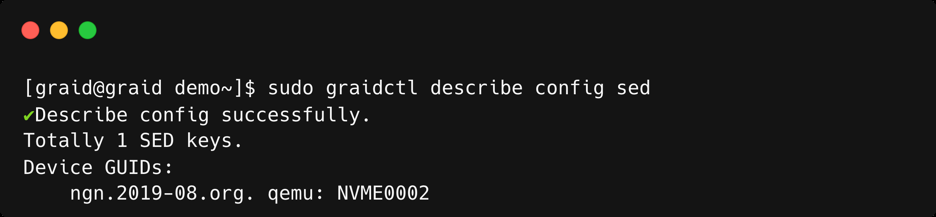 Describe Config Output