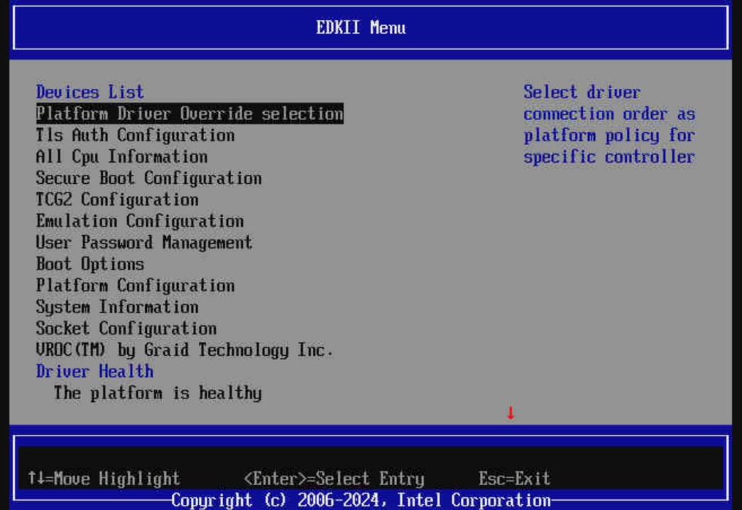EDKII Menu