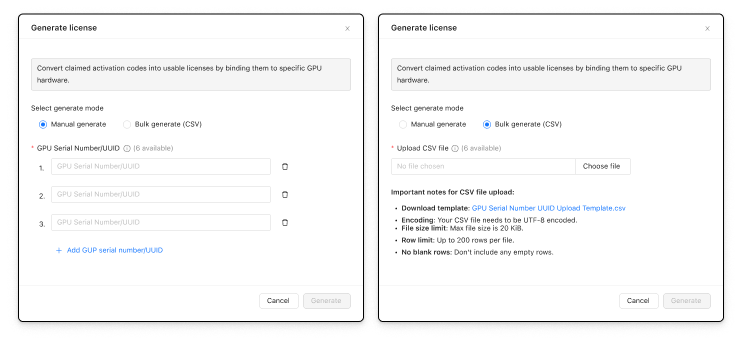 Enter GPU information