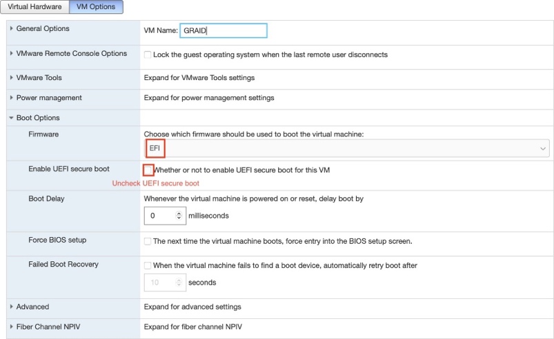 ESXi EFI Secure Boot Disabled