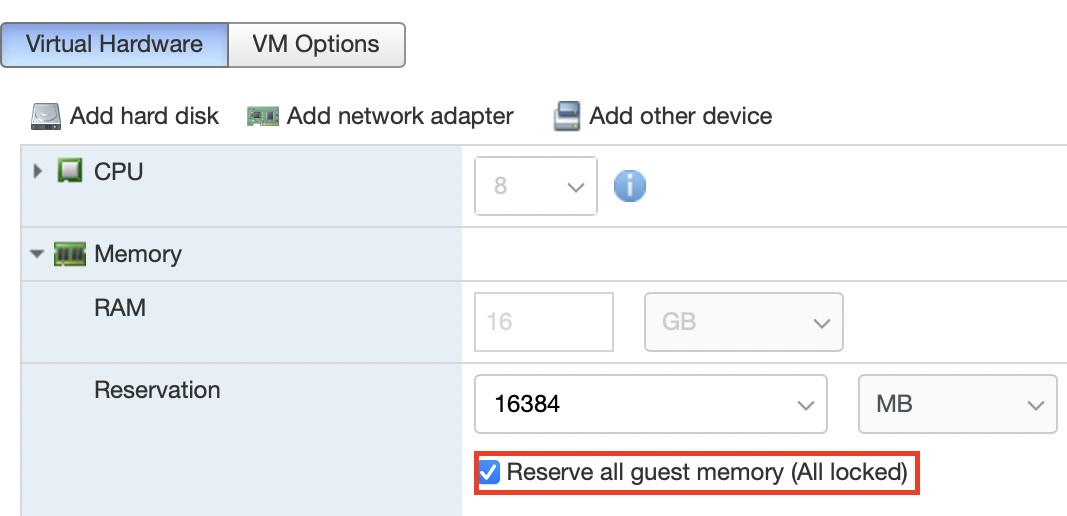 ESXi Reserve All Guest Memory