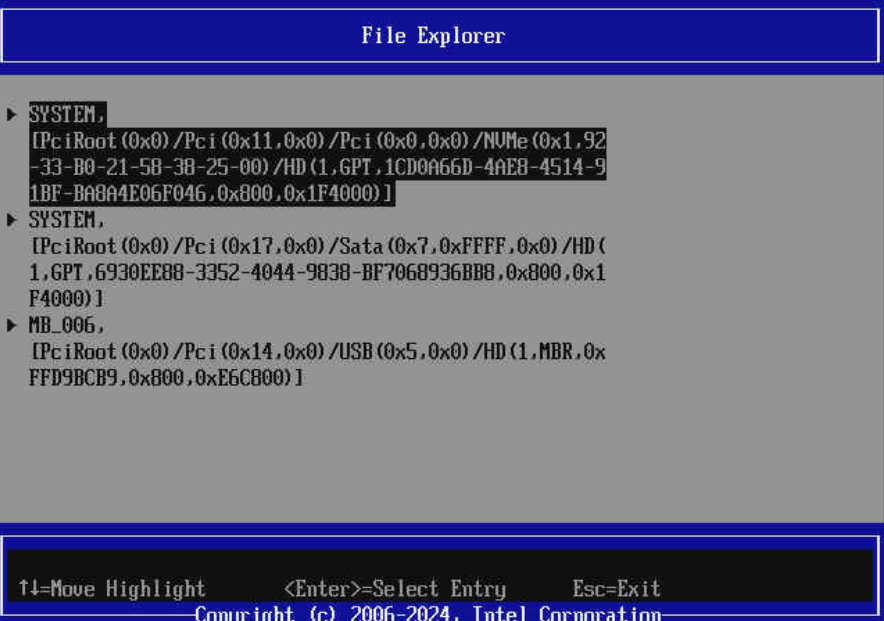 File explorer