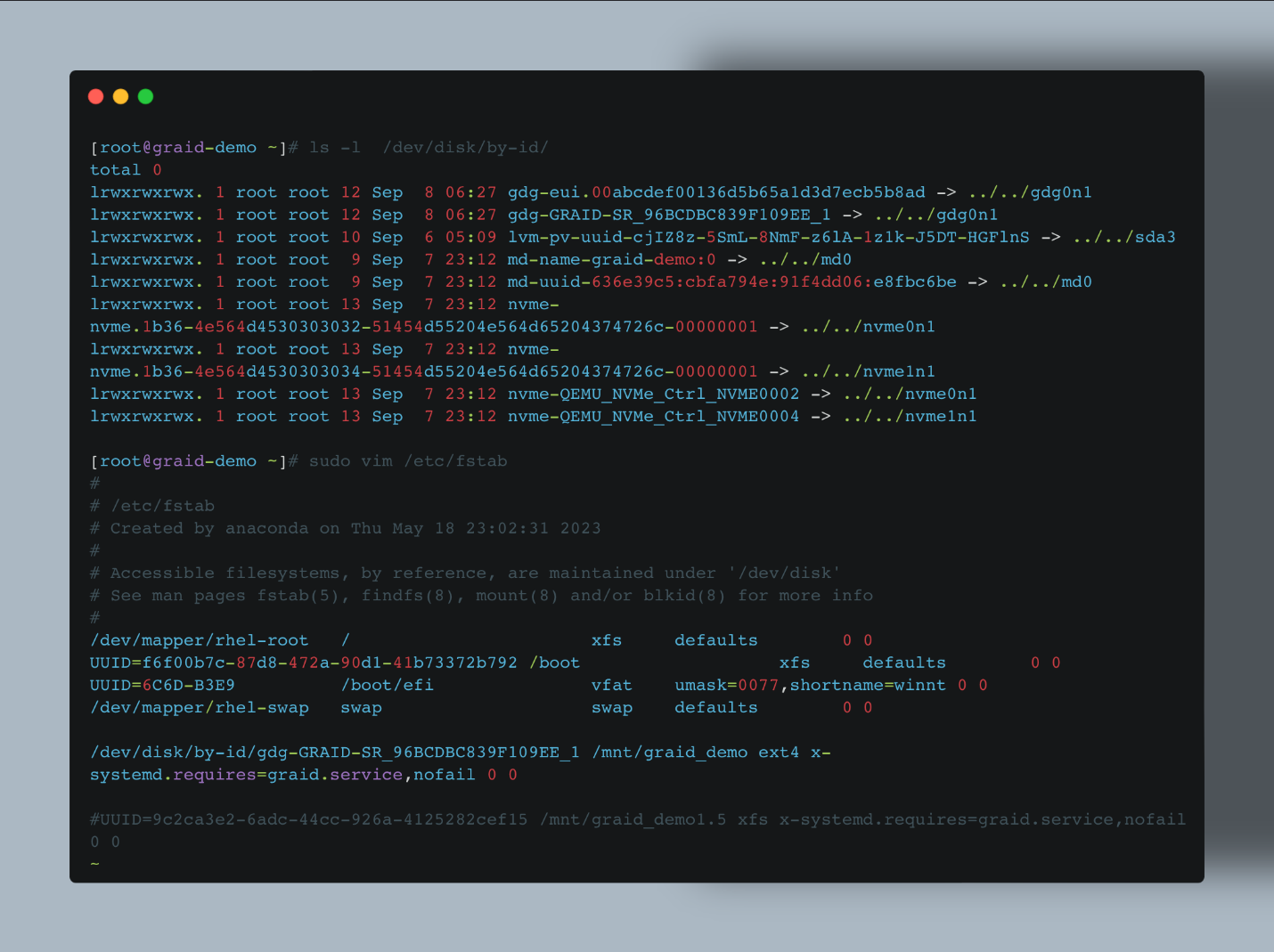 fstab Automount Debian Output