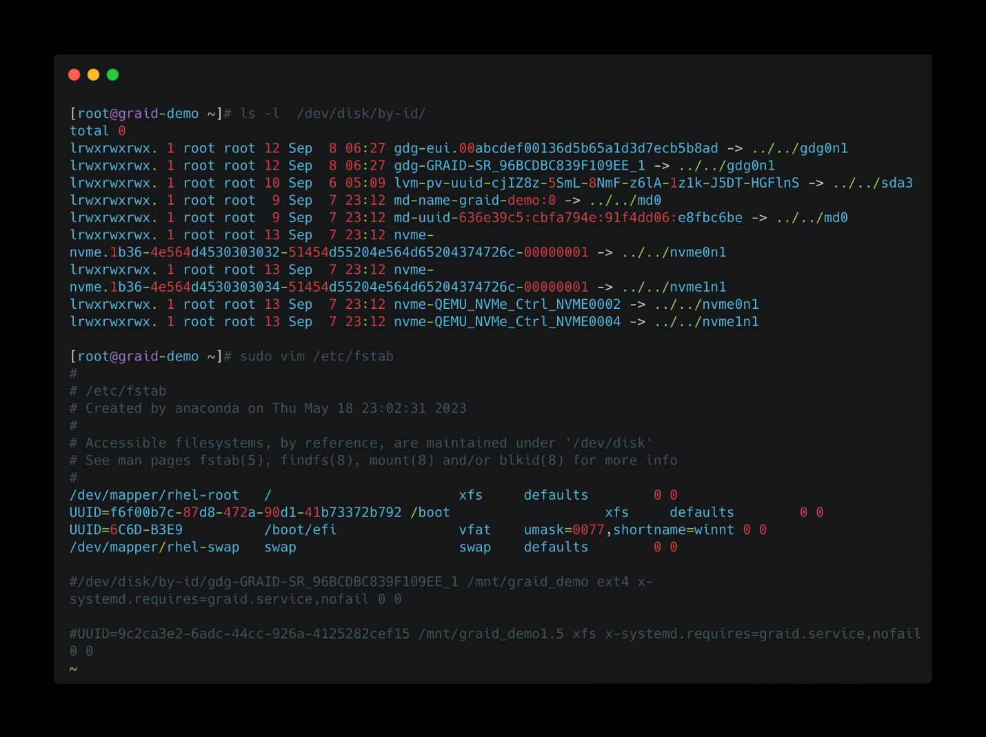 fstab Remove Automount Entry