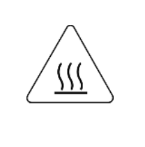 Hot surface warning. Contact may cause burns. Allow to cool before servicing.