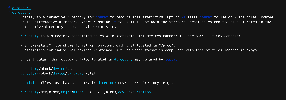 iostat Alternative Directory Manual