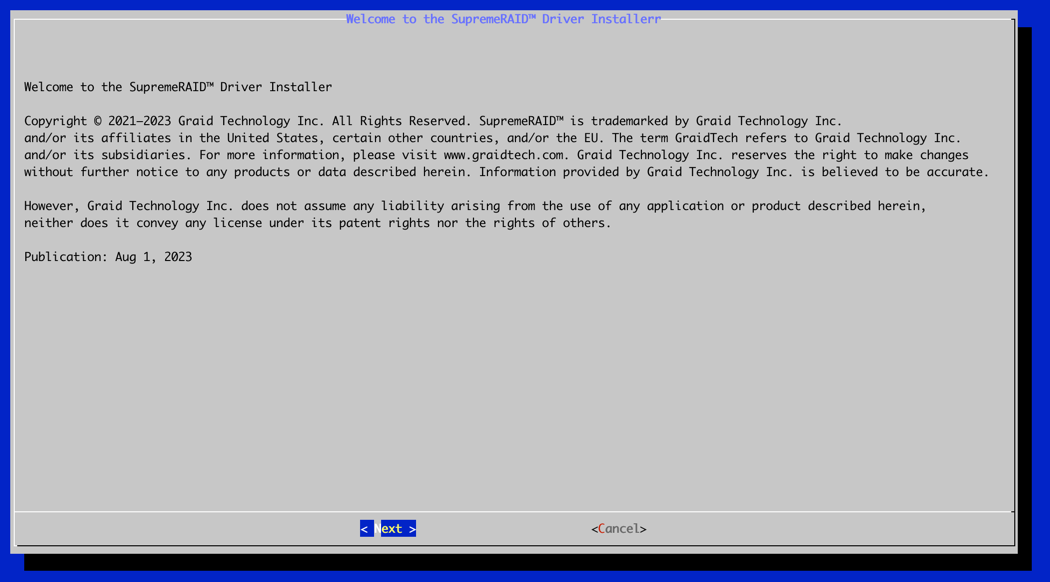 Manual Installer Welcome Screen