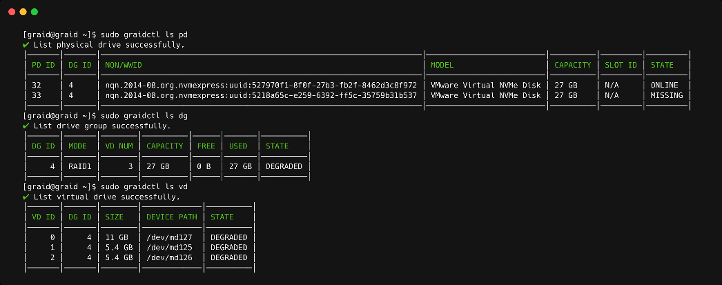 MD Bootable RAID Missing Output