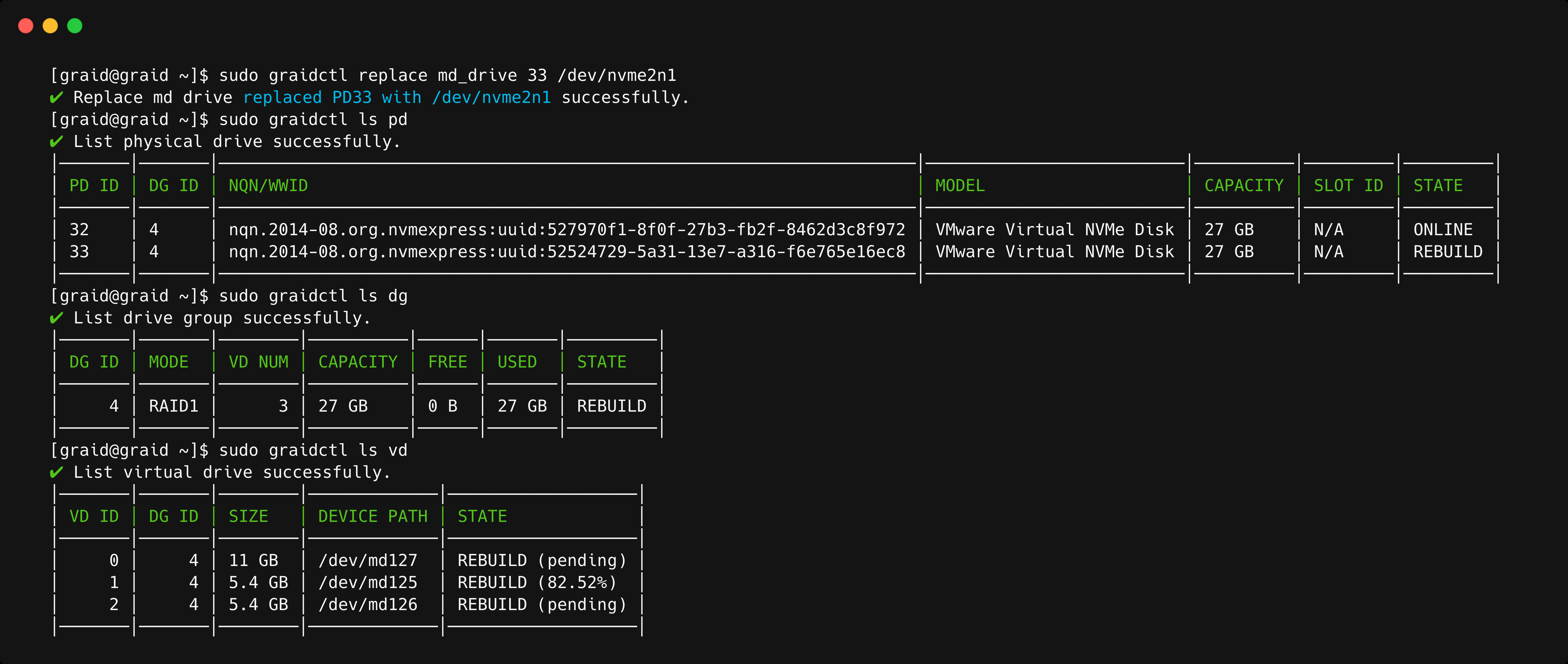 MD Bootable RAID Replace Output