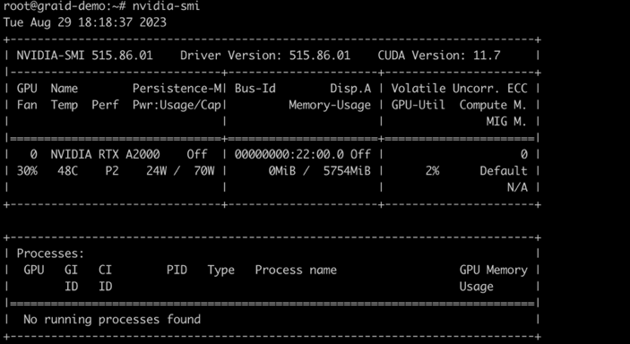 openSUSE NVIDIA SMI Output