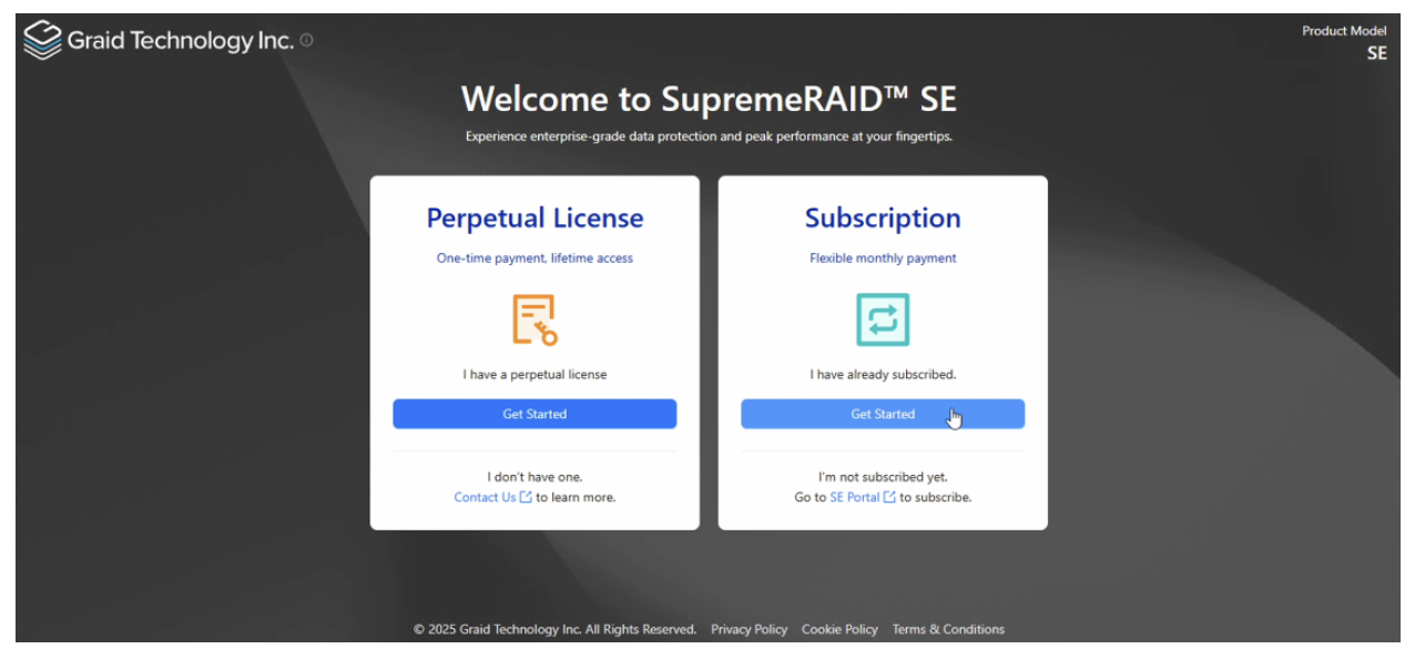 Select SupremeRAID™ SE Mode