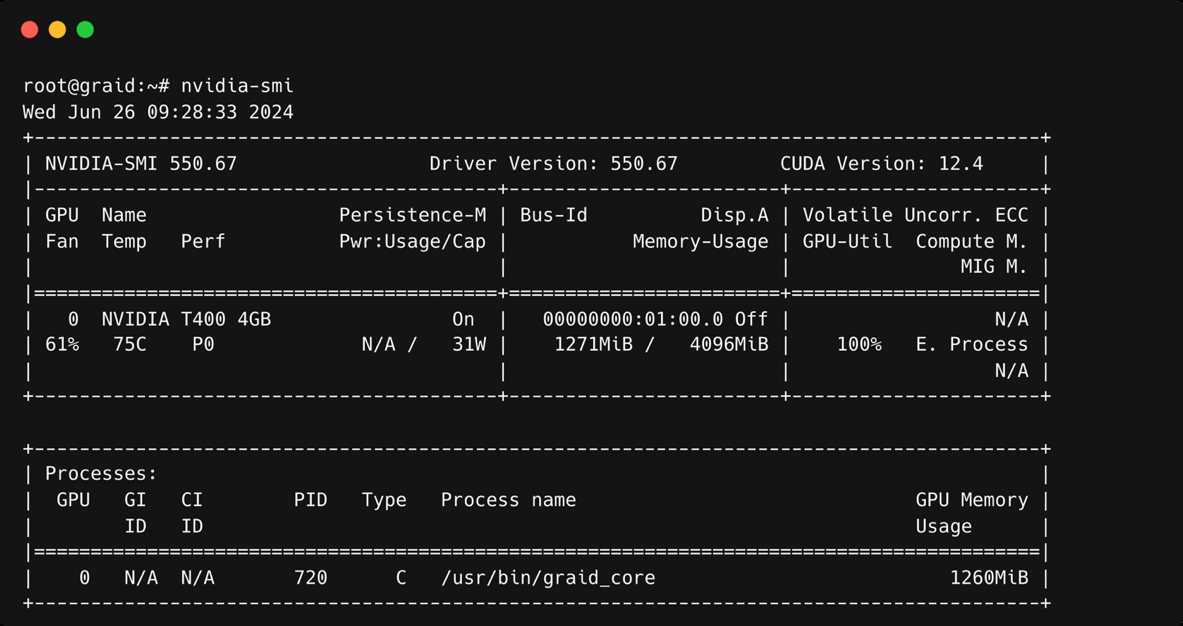 SLES NVIDIA SMI Output