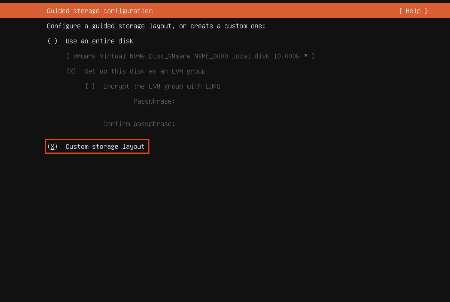 Ubuntu Custom Storage Layout