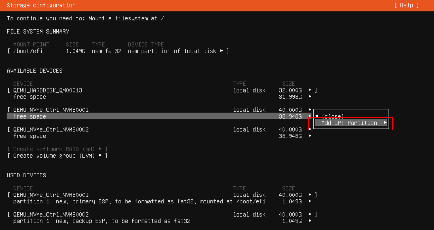 Ubuntu First Drive Unformatted Partition