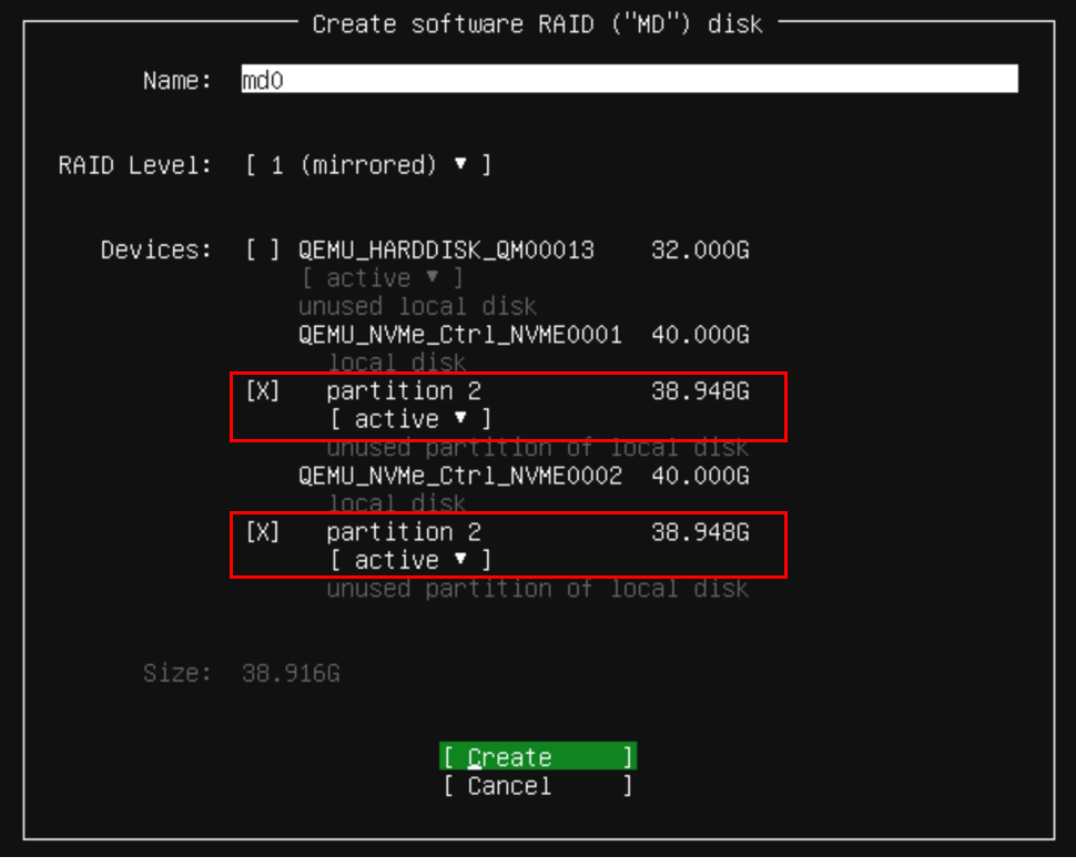 Ubuntu Software RAID Created
